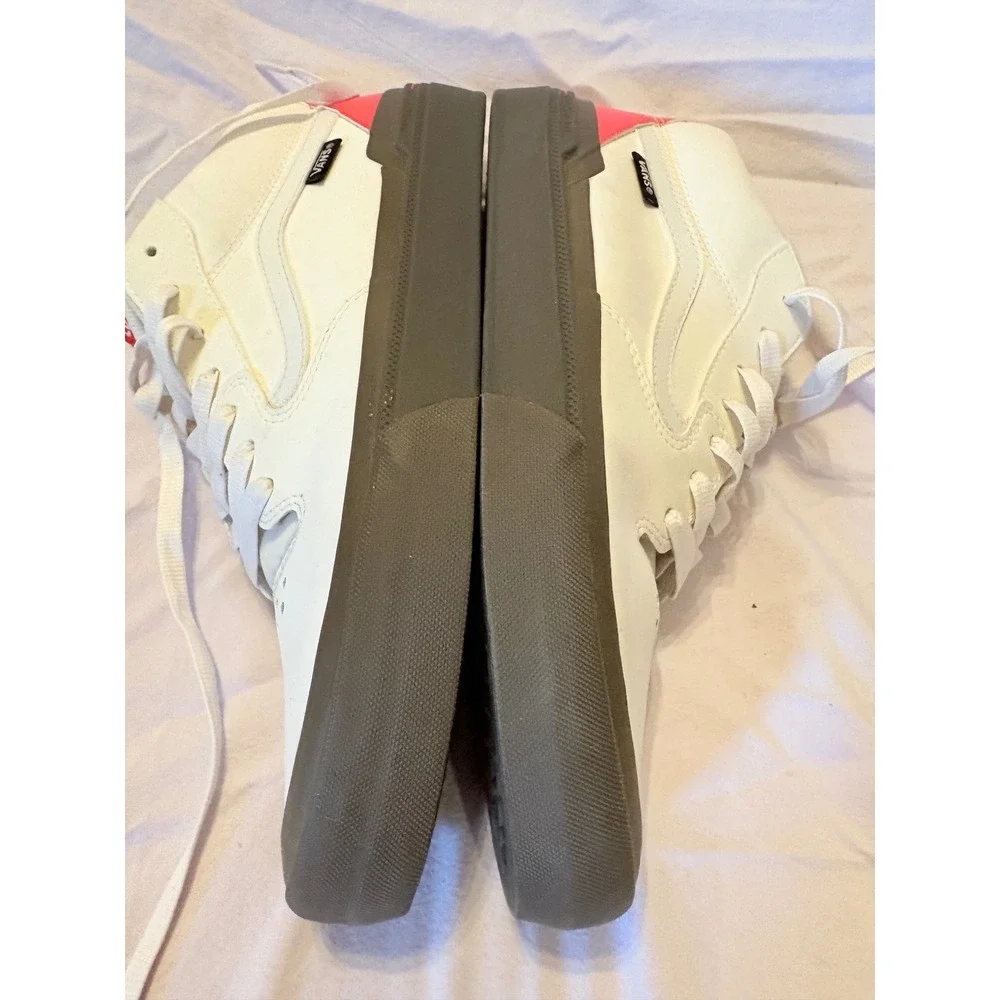 Vans Skate BMX Mid Top White Red Lightning Bolt Shoes Mens - Picture 5 of 6